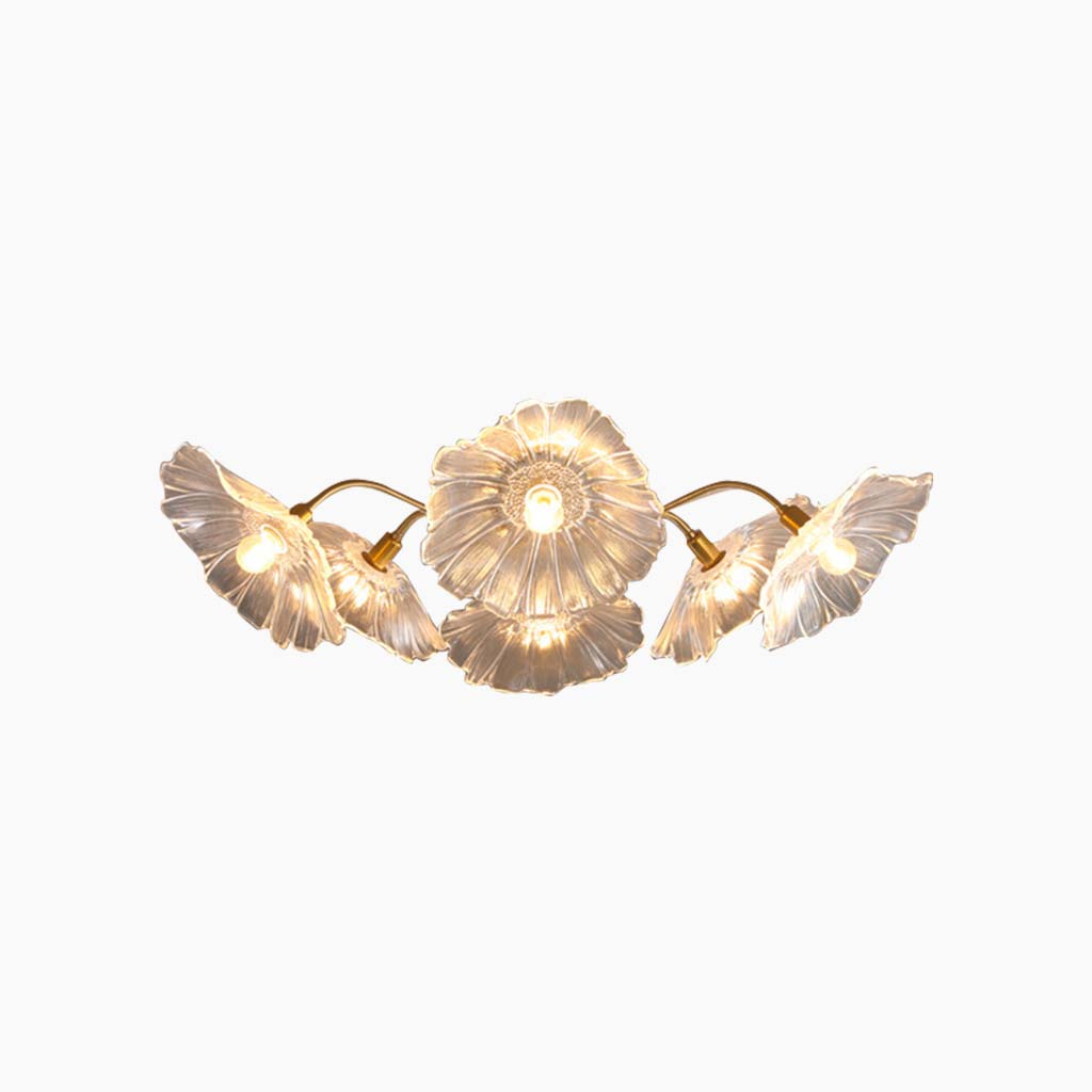 French Style Glass Flower Chandelier | LED Lighting For Living Rooms-Chandeliers-Sasha Sydney