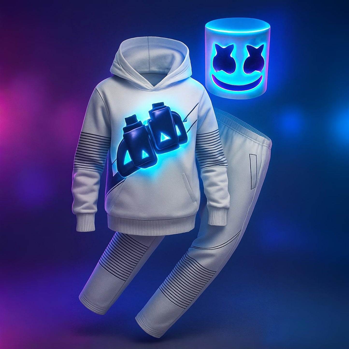 Halloween Costume | LED Marshmello Style Outfit-Halloween Costume-Sasha Sydney