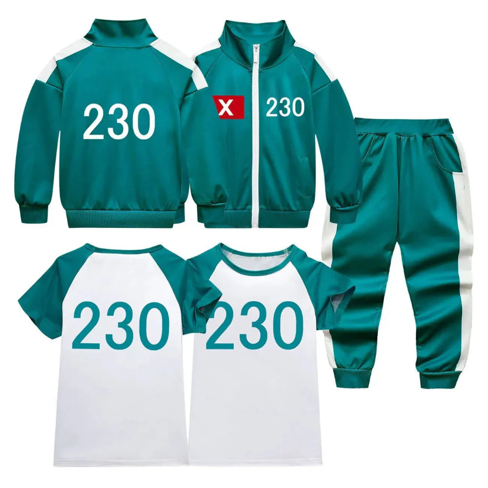 Squid Game Player Set | Squid Game Cosplay Tracksuit-Costume Set-Sasha Sydney
