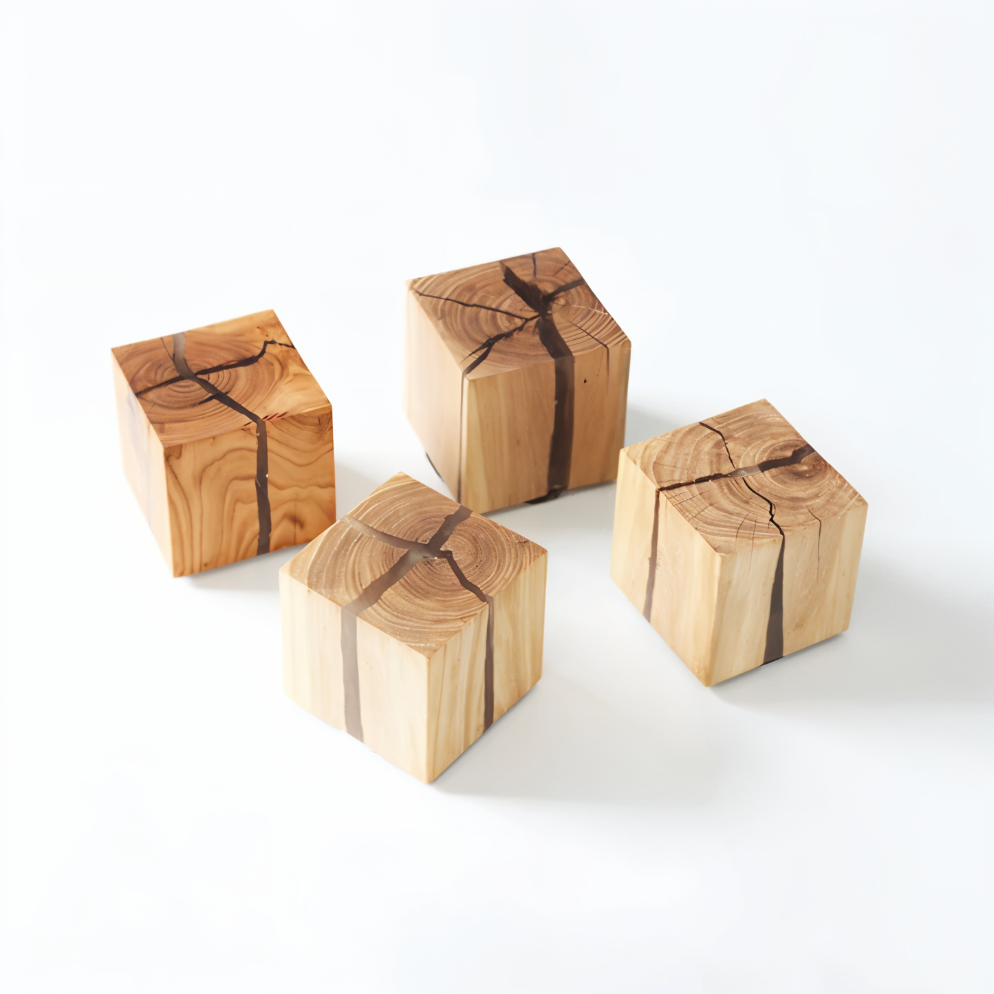 Wooden Wall Light | LED Cube Wall Sconce-Wall Light-Sasha Sydney