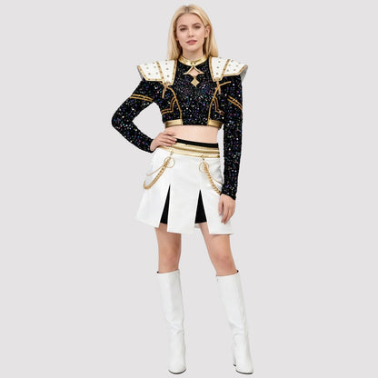 Girls K-Pop Inspired Performance Costume | Stage Dance Outfit Set-Sasha Sydney