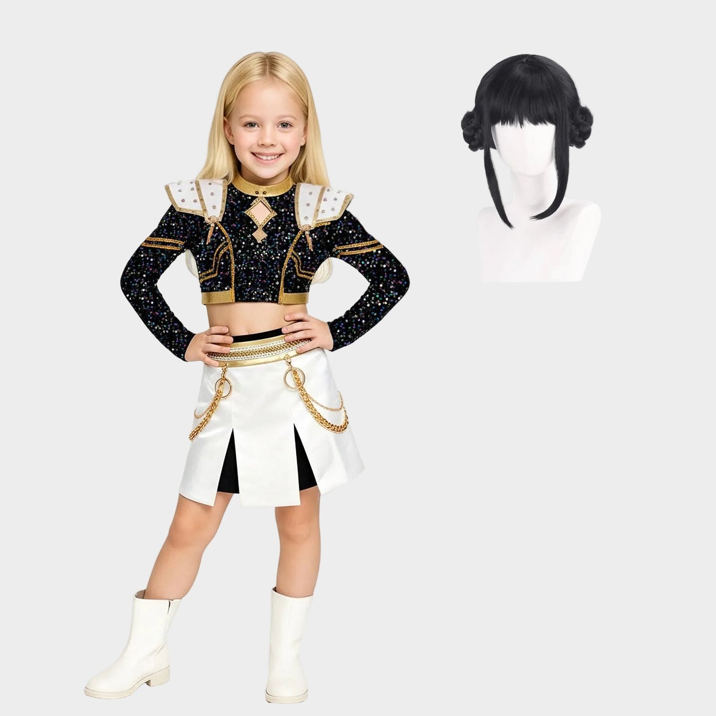 Girls K-Pop Inspired Performance Costume | Stage Dance Outfit Set-Sasha Sydney