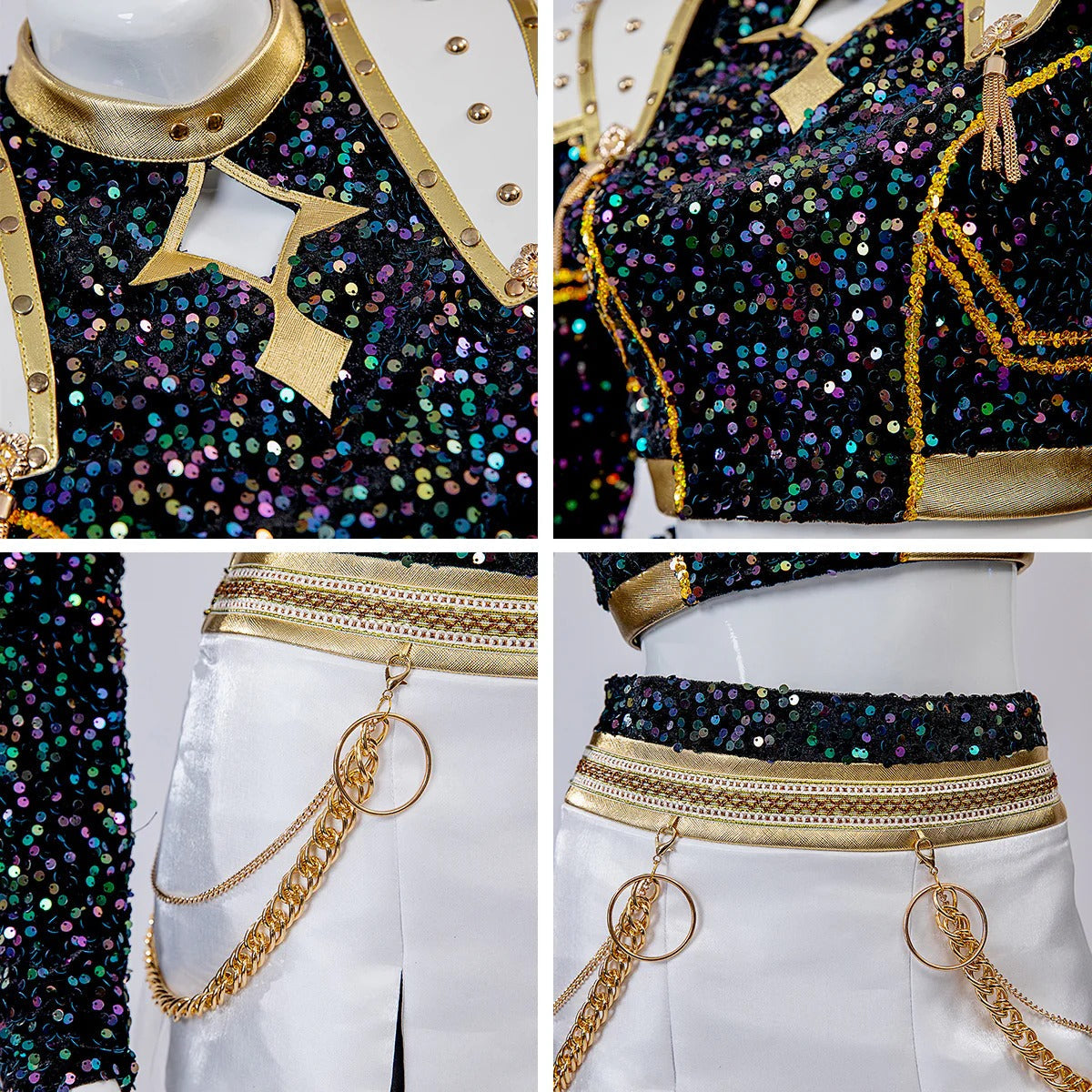 Girls K-Pop Inspired Performance Costume | Stage Dance Outfit Set-Sasha Sydney