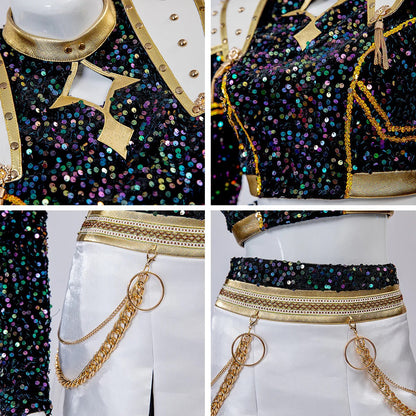 Girls K-Pop Inspired Performance Costume | Stage Dance Outfit Set-Sasha Sydney