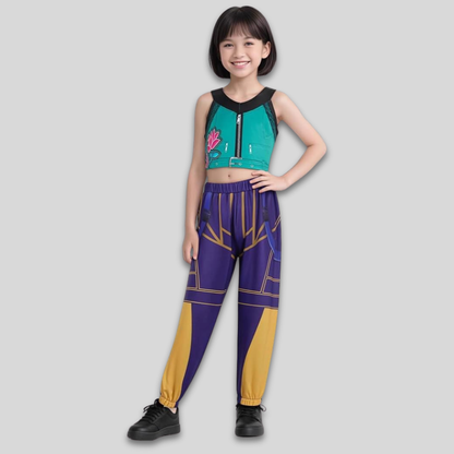 Huntrix K-Pop Demon Hunters Costume | Fantasy Idol Outfit-Kids Costume Set-Sasha Sydney