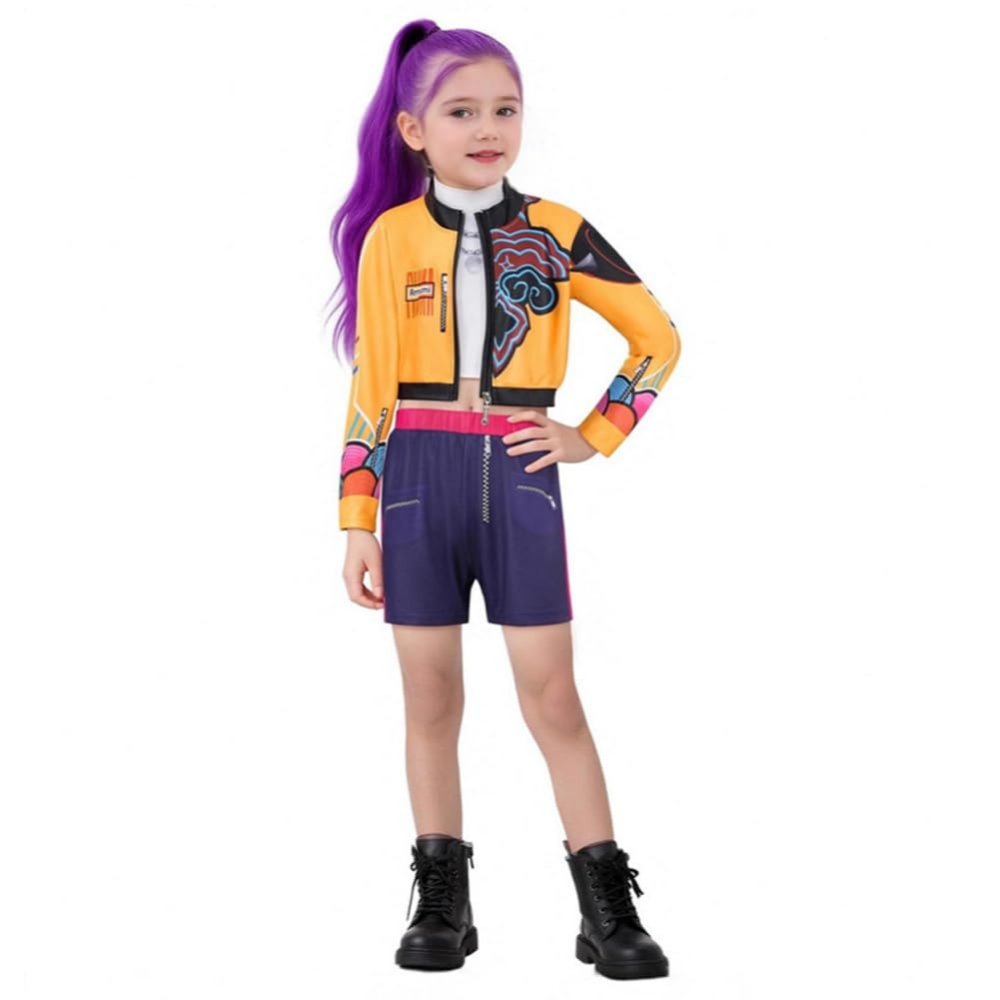 Huntrix K-Pop Demon Hunters Costume | Fantasy Idol Outfit-Kids Costume Set-Sasha Sydney