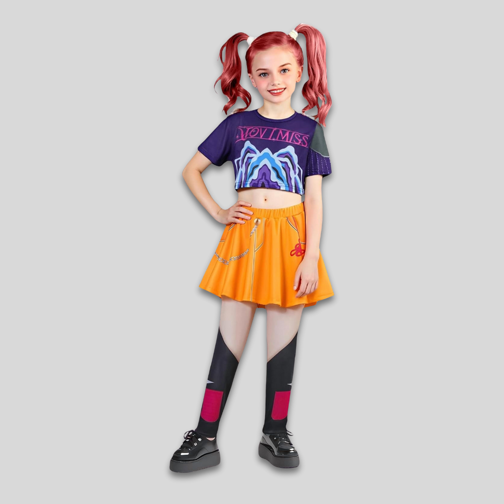 Huntrix K-Pop Demon Hunters Costume | Fantasy Idol Outfit-Kids Costume Set-Sasha Sydney