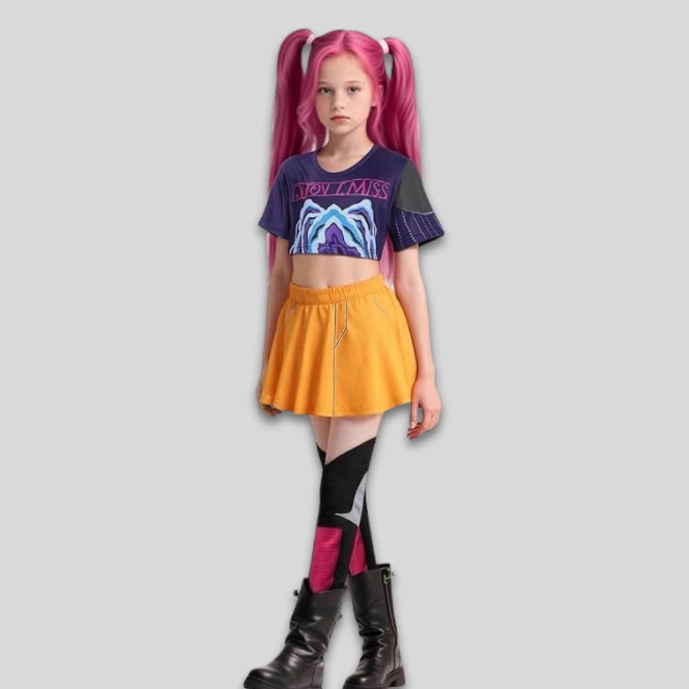 Huntrix K-Pop Demon Hunters Costume | Fantasy Idol Outfit-Kids Costume Set-Sasha Sydney
