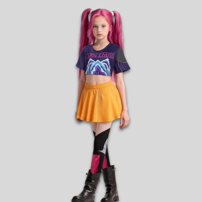 Huntrix K-Pop Demon Hunters Costume | Fantasy Idol Outfit-Kids Costume Set-Sasha Sydney