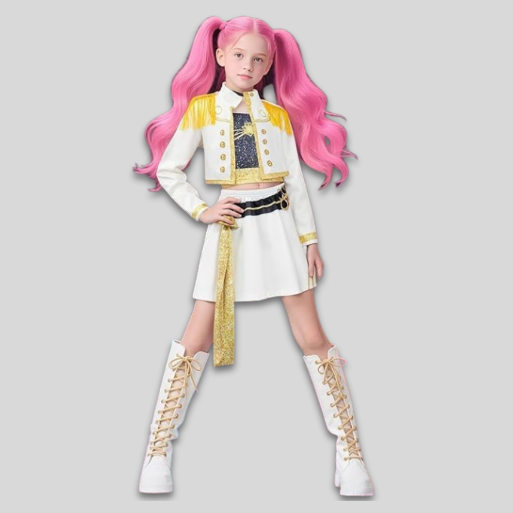 Huntrix K-Pop Demon Hunters Costume | Fantasy Idol Outfit-Kids Costume Set-Sasha Sydney