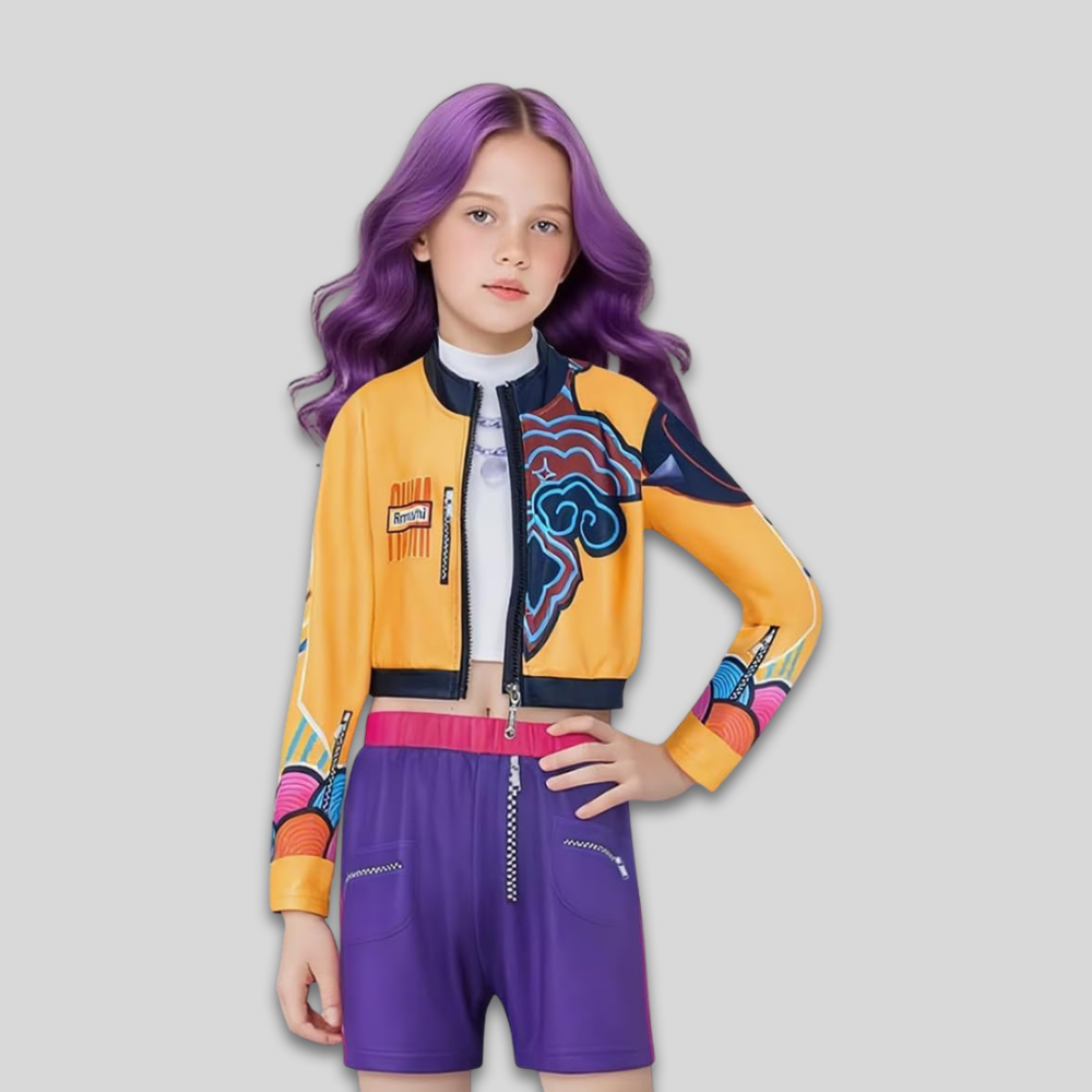 Huntrix K-Pop Demon Hunters Costume | Fantasy Idol Outfit-Kids Costume Set-Sasha Sydney