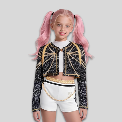 Huntrix K-Pop Demon Hunters Costume | Fantasy Idol Outfit-Kids Costume Set-Sasha Sydney