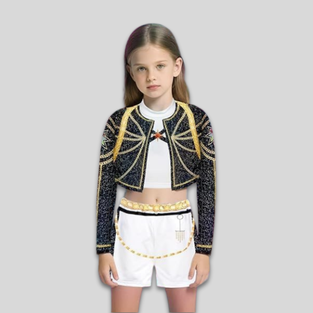 Huntrix K-Pop Demon Hunters Costume | Fantasy Idol Outfit-Kids Costume Set-Sasha Sydney