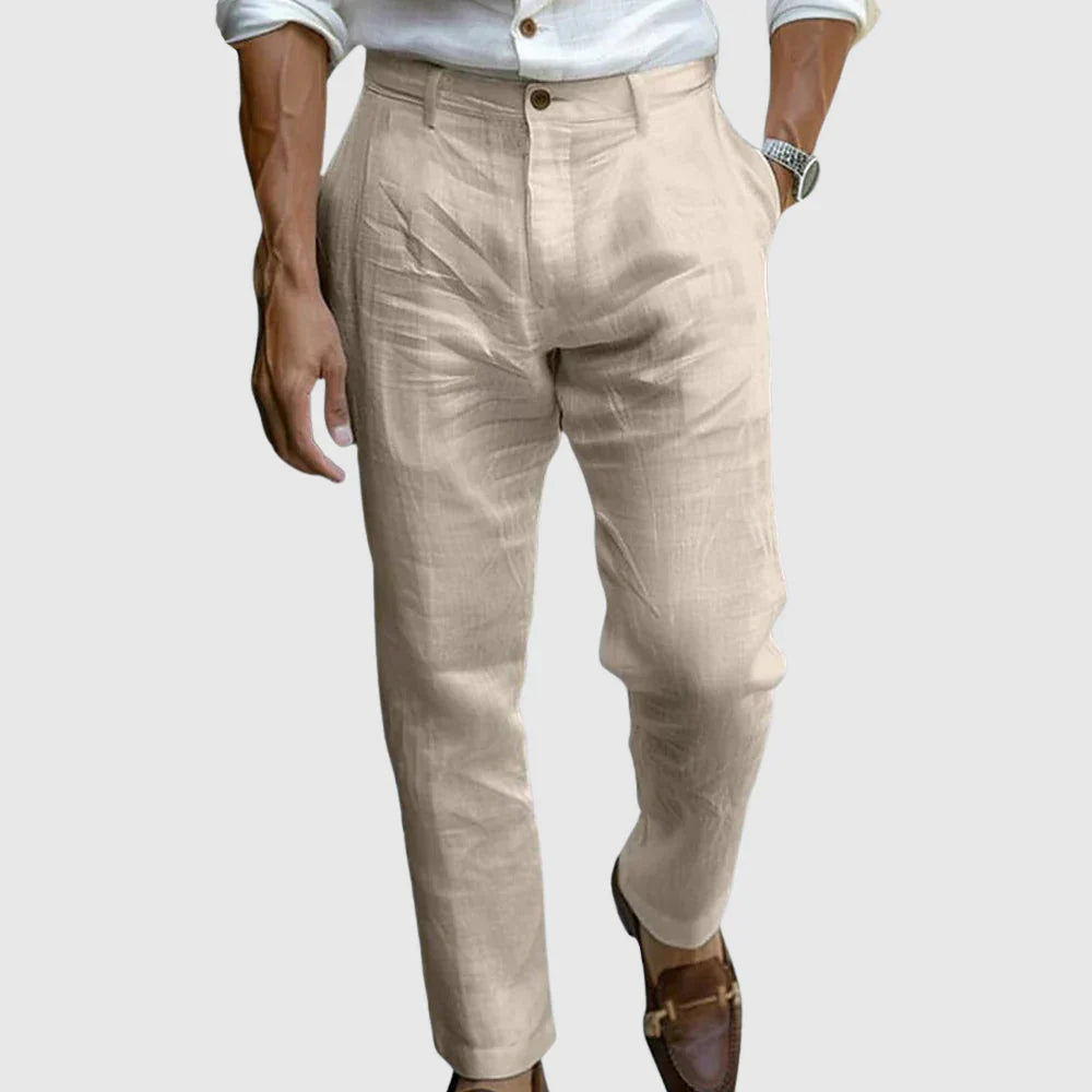 Joel | Men’s Breathable Linen Pants | Smart Comfort