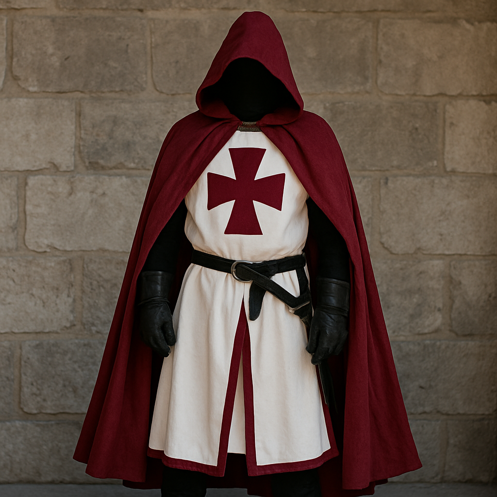 Medieval Templar Costume | Crusader Cosplay Outfit-Costume Set-Sasha Sydney