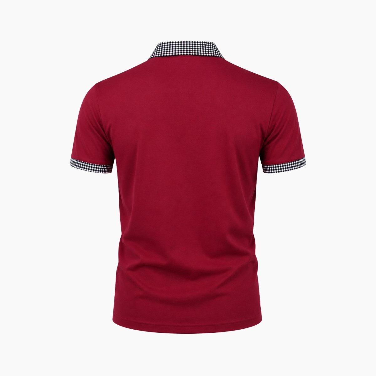 Men's Checked Trim Polo Shirt | Short Sleeve Collared Casual Wear 10