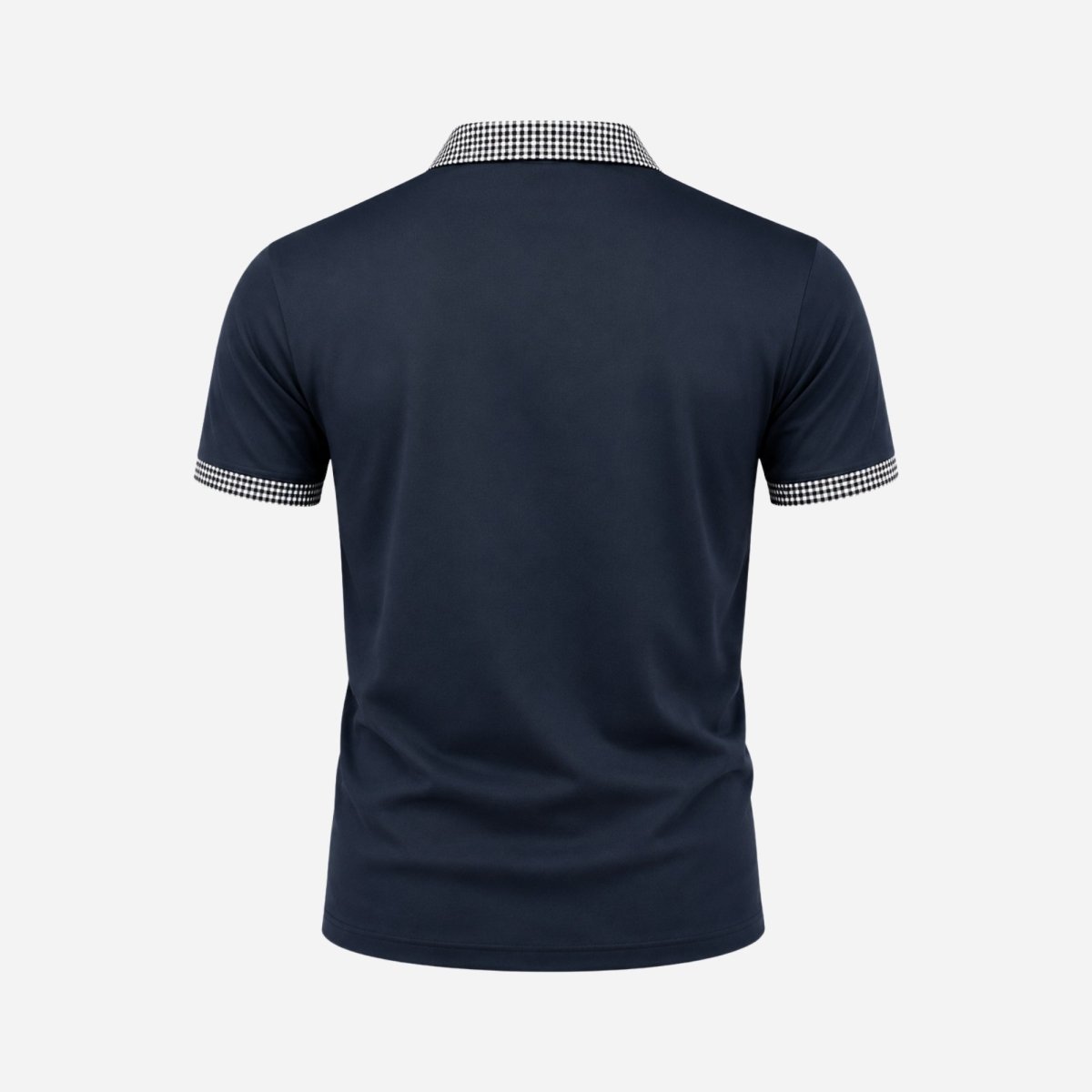 Men's Checked Trim Polo Shirt | Short Sleeve Collared Casual Wear 2