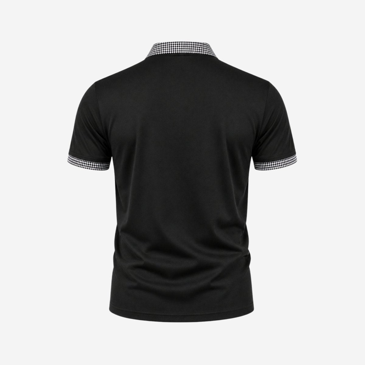 Men's Checked Trim Polo Shirt | Short Sleeve Collared Casual Wear 6
