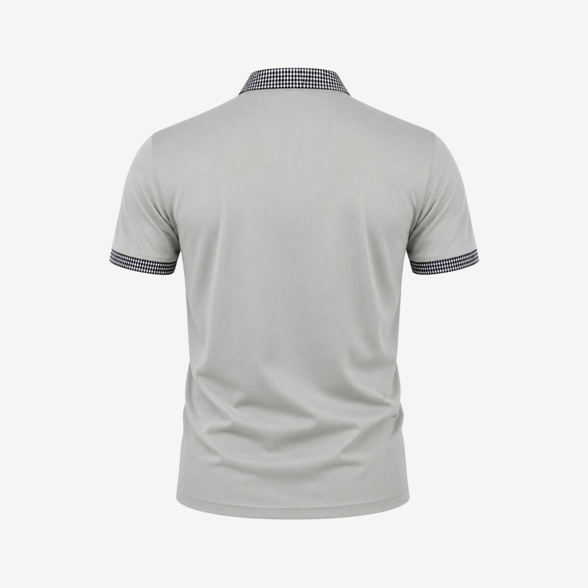 Men's Checked Trim Polo Shirt | Short Sleeve Collared Casual Wear 8