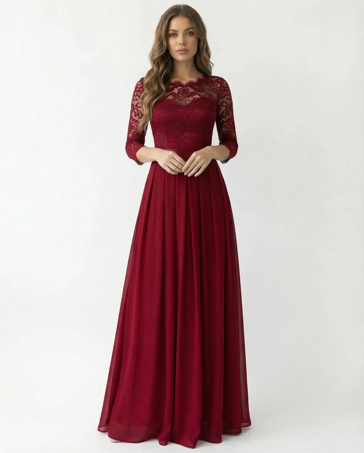 Mother Of The Bride Dress | Sleeve Neckline Design-Sasha Sydney