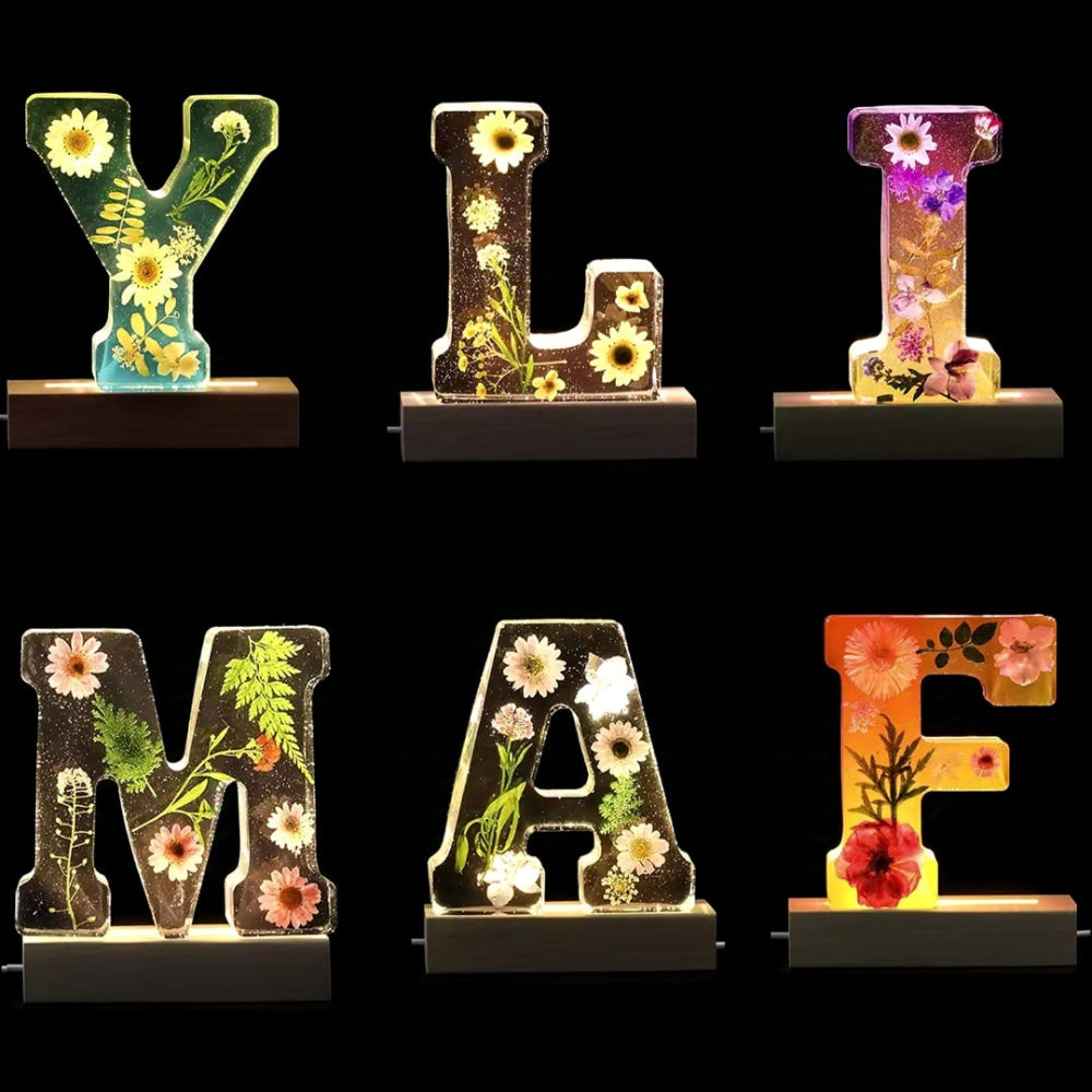 Personalised Floral Letter Ornament | Dried Flower Alphabet Decor Home Display-Wall Decor-Sasha Sydney