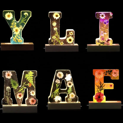 Personalised Floral Letter Ornament | Dried Flower Alphabet Decor Home Display-Wall Decor-Sasha Sydney