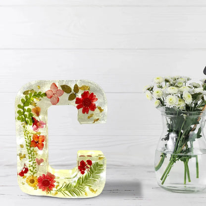Personalised Floral Letter Ornament | Dried Flower Alphabet Decor Home Display-Wall Decor-Sasha Sydney