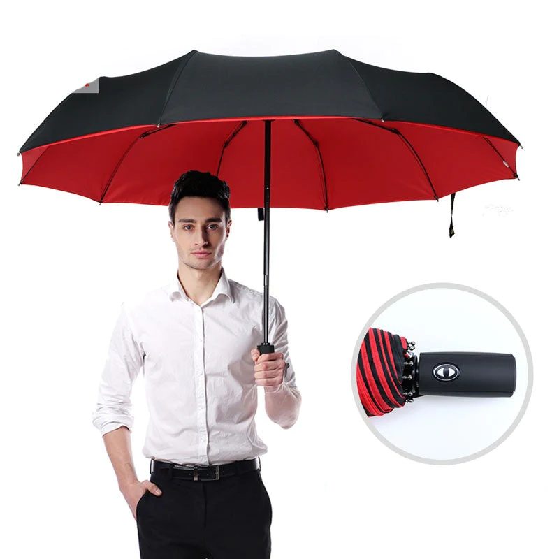 Compact Folding Umbrella | Windproof Large Coverage Rainy Days-Umbrella-Sasha Sydney