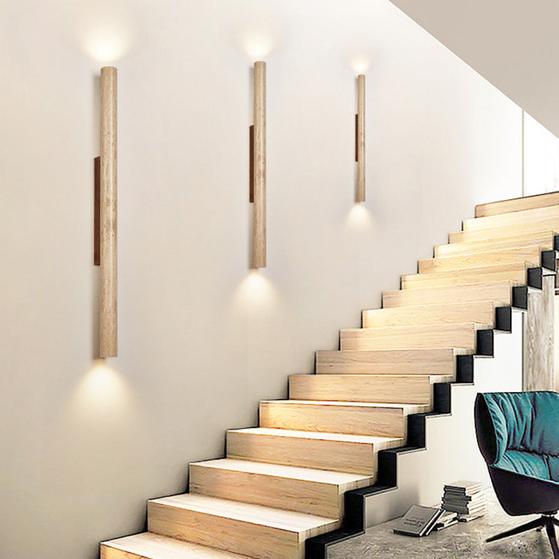 Up Down Wall Light | Japandi Stone Wall Sconce-Wall Lamp-Sasha Sydney