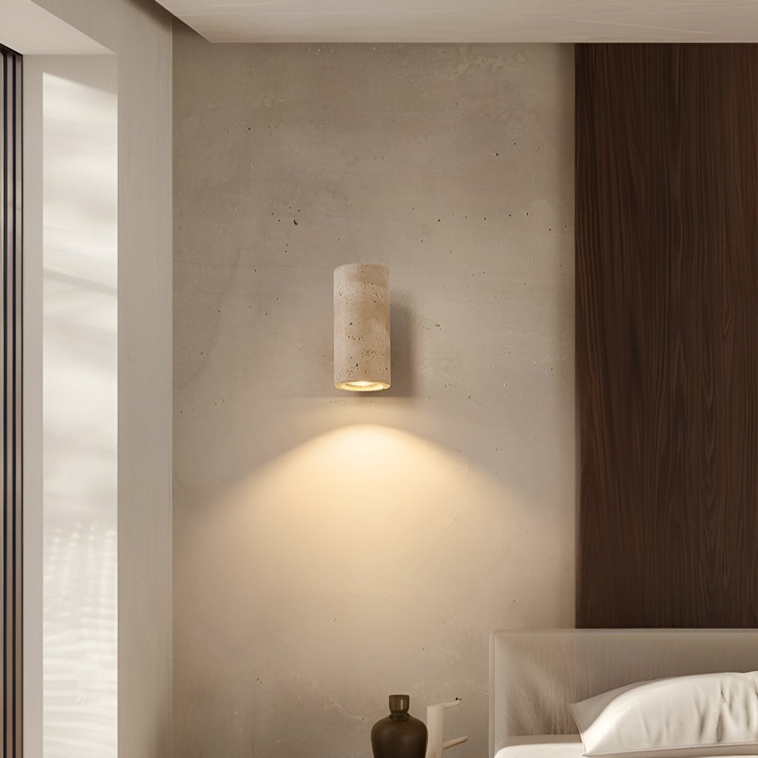 Up Down Wall Light | Japandi Stone Wall Sconce-Wall Lamp-Sasha Sydney