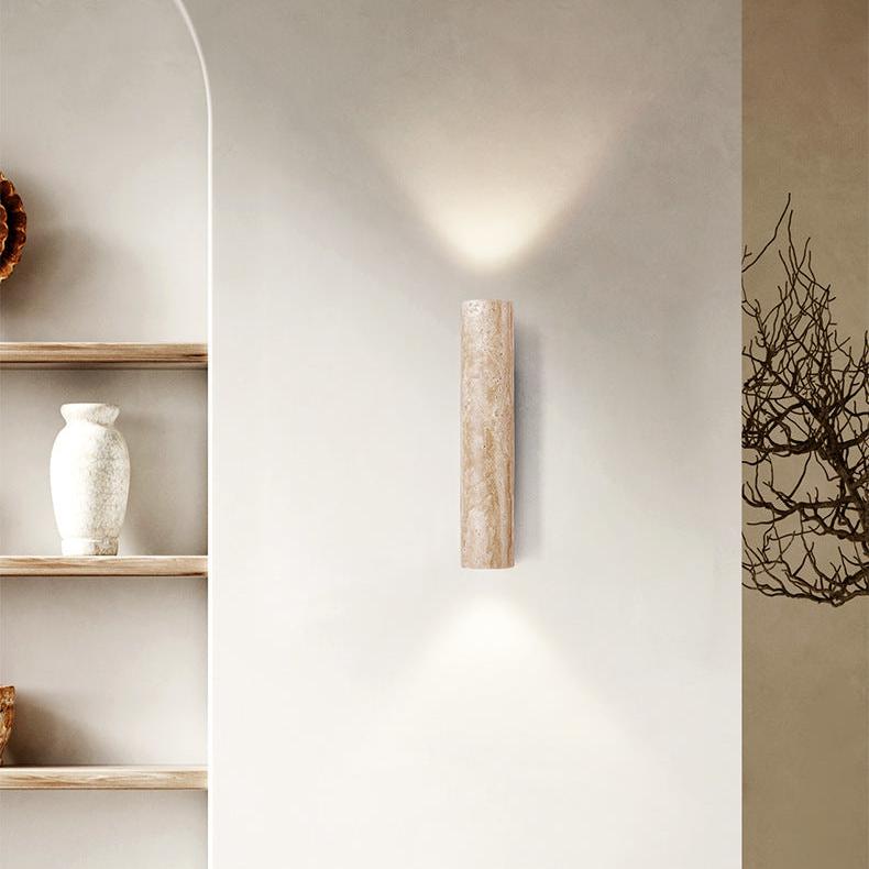 Up Down Wall Light | Japandi Stone Wall Sconce-Wall Lamp-Sasha Sydney