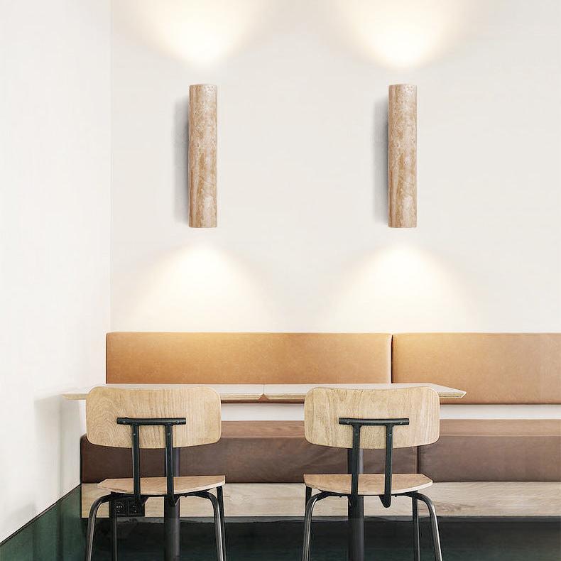 Up Down Wall Light | Japandi Stone Wall Sconce-Wall Lamp-Sasha Sydney