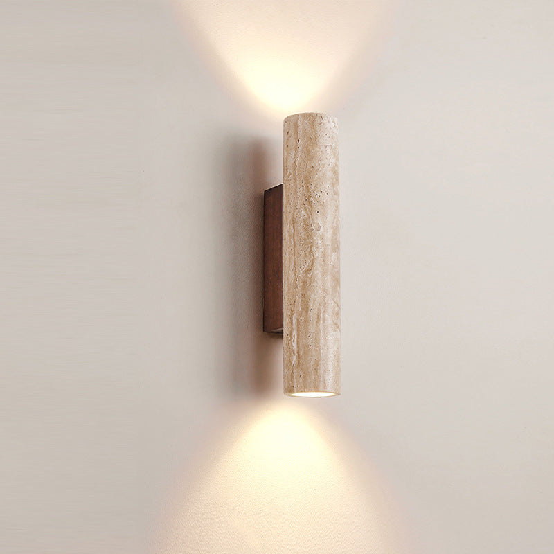 Up Down Wall Light | Japandi Stone Wall Sconce-Wall Lamp-Sasha Sydney