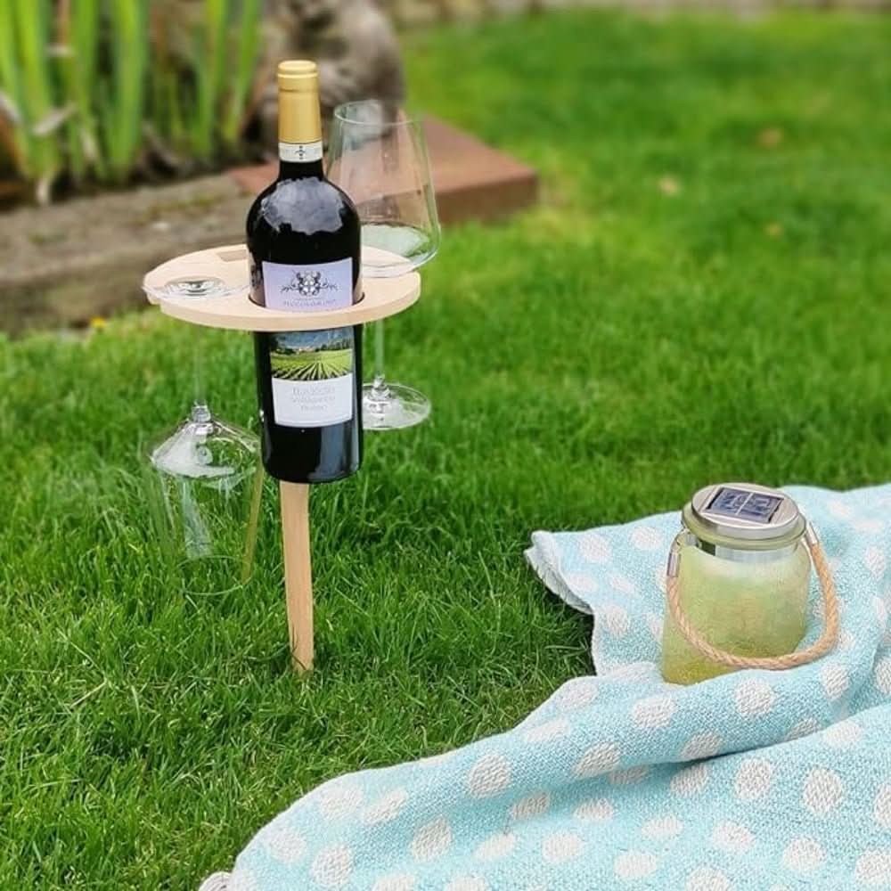 Rustic Wine Picnic Table | Foldable Design Outdoor Entertaining-Table-Sasha Sydney