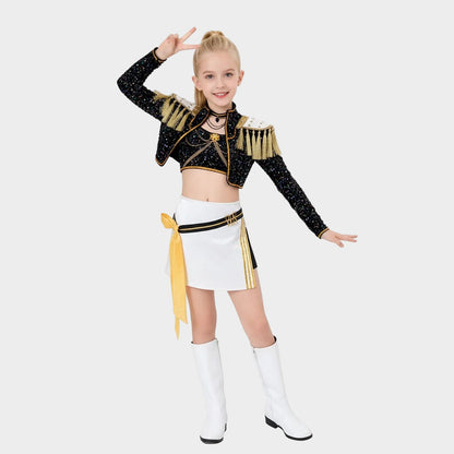 Pop Idol Costume Stage Outfit Cosplay Set Kids Adults - Image 2