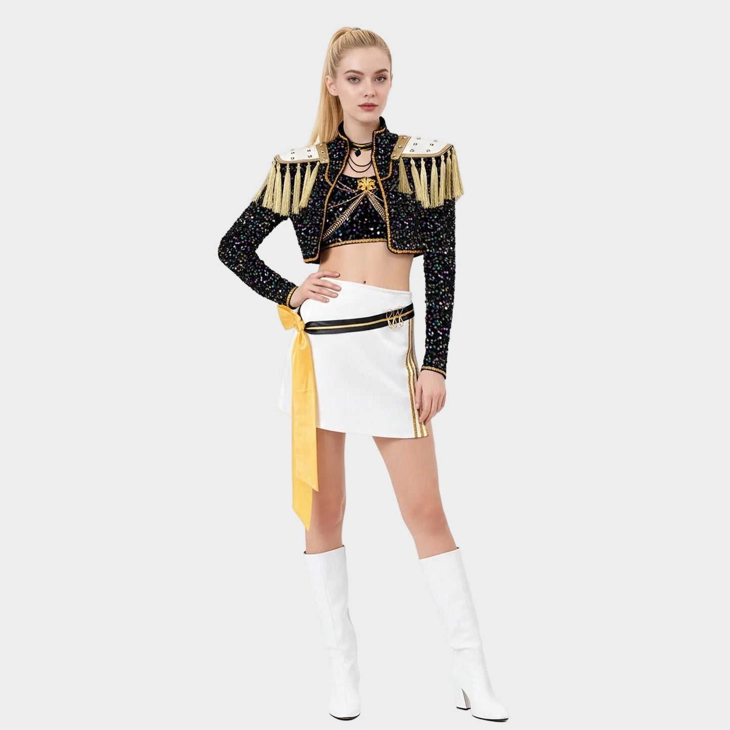 Pop Idol Costume Stage Outfit Cosplay Set Kids Adults - Image 3