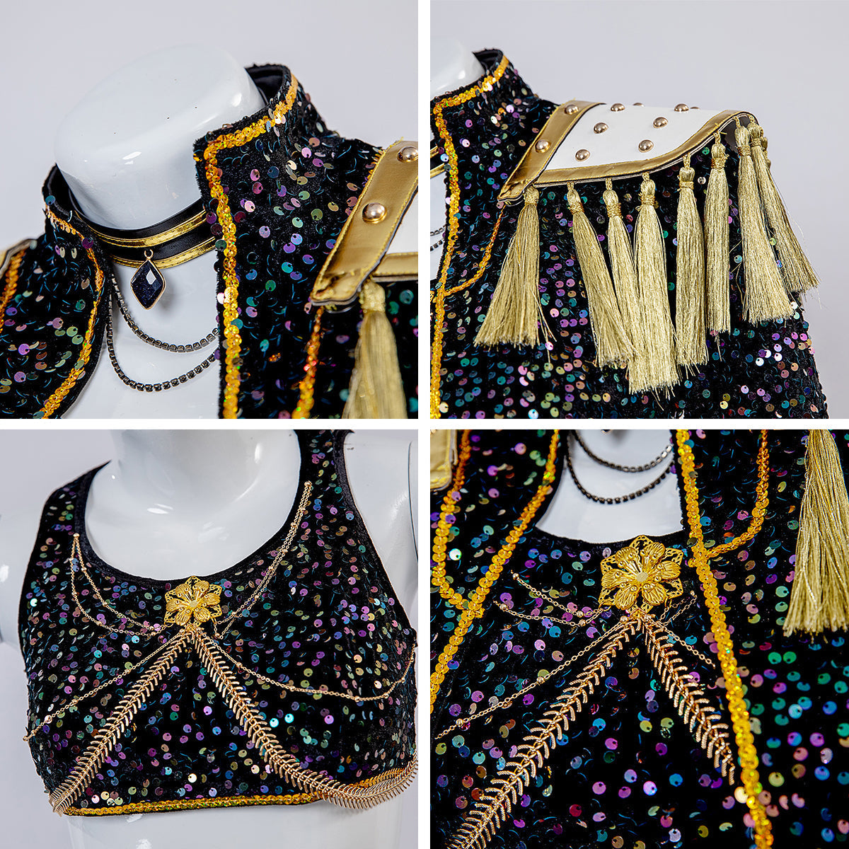 Pop Idol Costume Stage Outfit Cosplay Set Kids Adults - Image 8