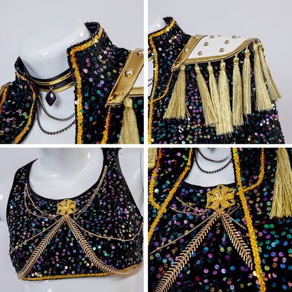 Pop Idol Costume Stage Outfit Cosplay Set Kids Adults - Image 8