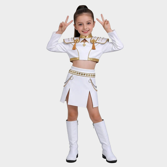 Girls Performance Costume Set | Long Sleeve Stage Outfit Themed Events-Costume Set-Sasha Sydney