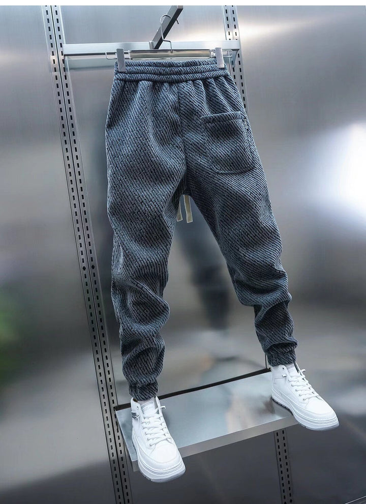 Wilberg | Men’s Patterned Drawstring Pants | Modern Textured