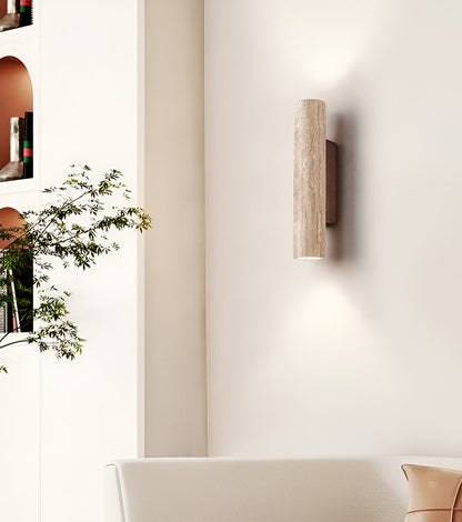 Up Down Wall Light | Japandi Stone Wall Sconce-Wall Lamp-Sasha Sydney