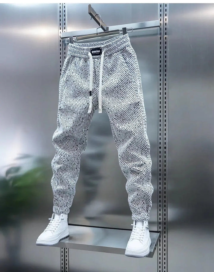 Wilberg | Men’s Patterned Drawstring Pants | Modern Textured