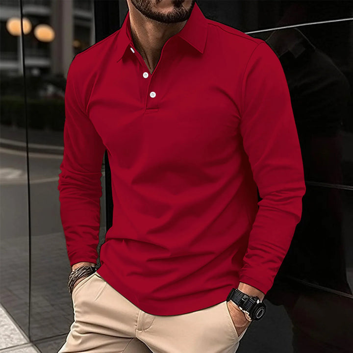 Lachlan | Men’s Long-Sleeve Polo Shirt | Modern Fit