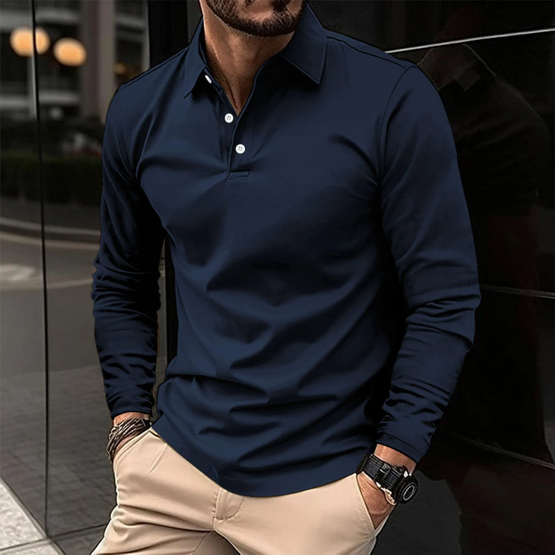 Lachlan | Men’s Long-Sleeve Polo Shirt | Modern Fit