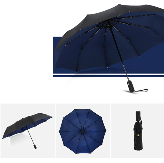 Compact Folding Umbrella | Windproof Large Coverage Rainy Days-Umbrella-Sasha Sydney