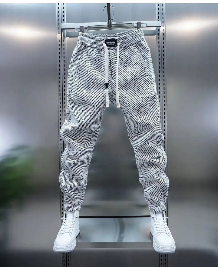 Wilberg | Men’s Patterned Drawstring Pants | Modern Textured