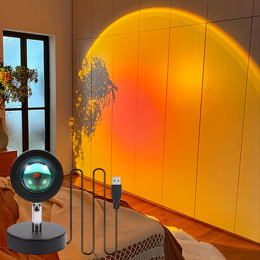 Modern Sunset Projection Lamp | Adjustable Light Projection Ambient Home Decor-Table Lamp-Sasha Sydney
