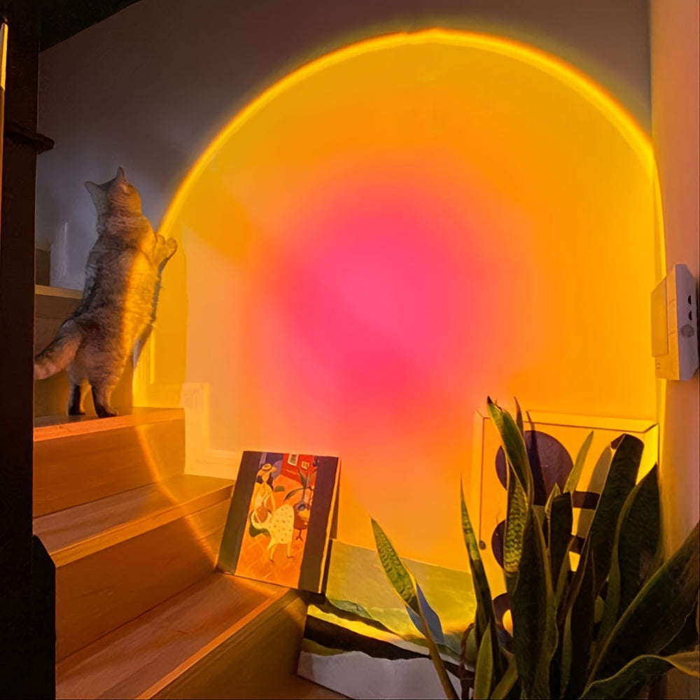Modern Sunset Projection Lamp | Adjustable Light Projection Ambient Home Decor-Table Lamp-Sasha Sydney