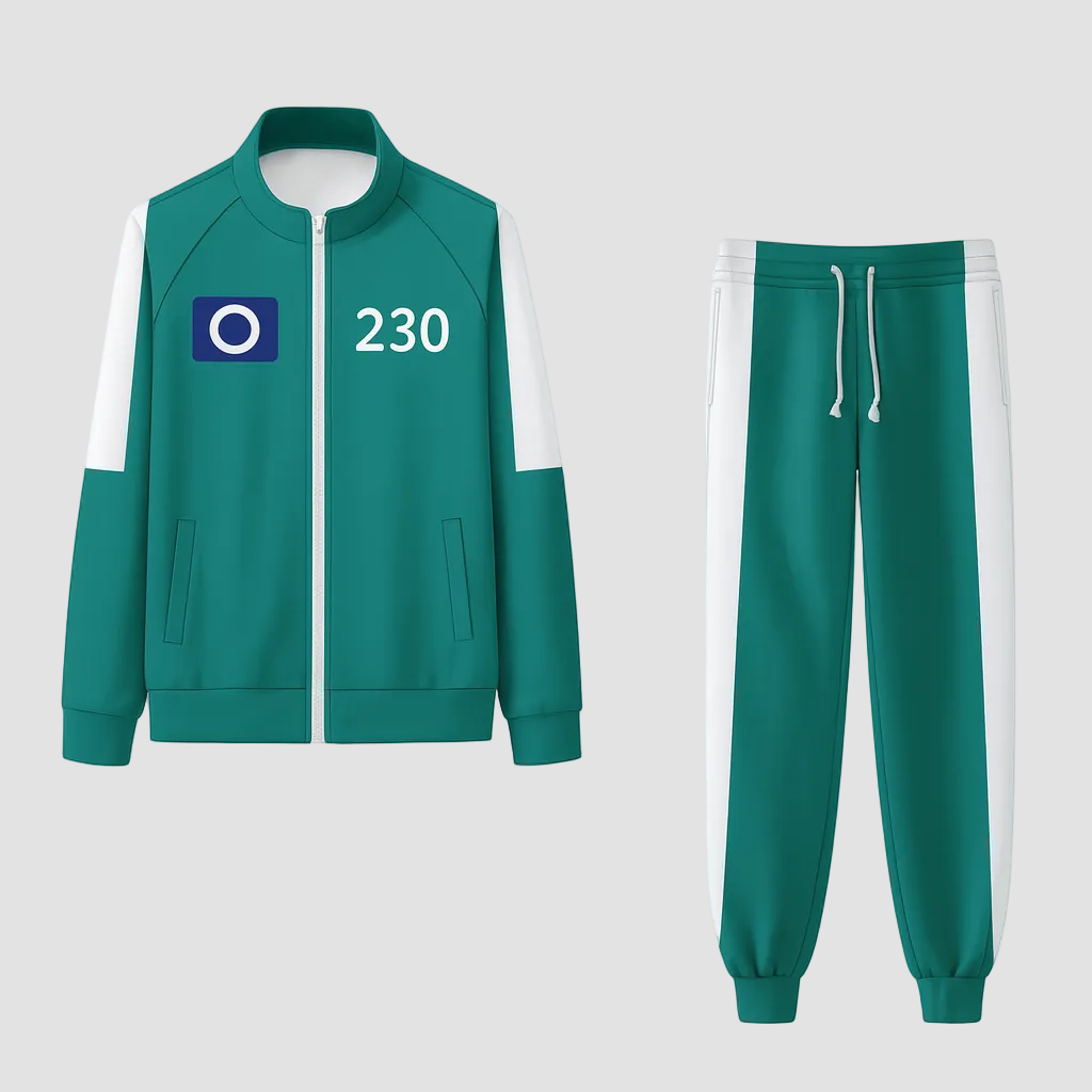Unisex Graphic Print Tracksuit Set | Zip Front Jacket Jogger Pants Casual Wear-Costume Set-Sasha Sydney