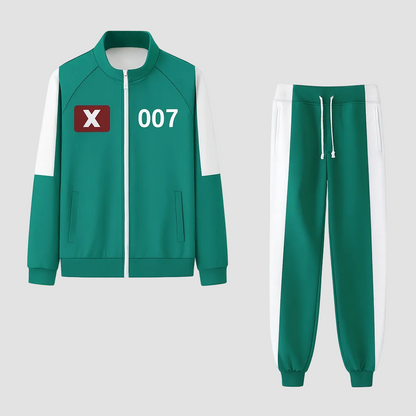 Unisex Graphic Print Tracksuit Set | Zip Front Jacket Jogger Pants Casual Wear-Costume Set-Sasha Sydney